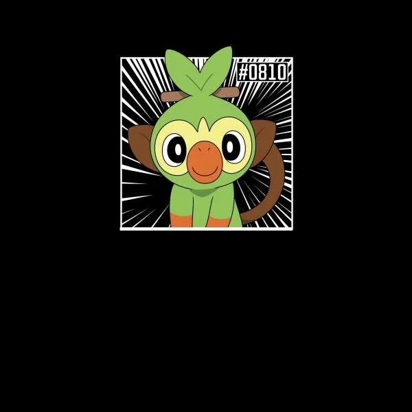 Pokemon Grookey Women's Cropped Hoodie - Black