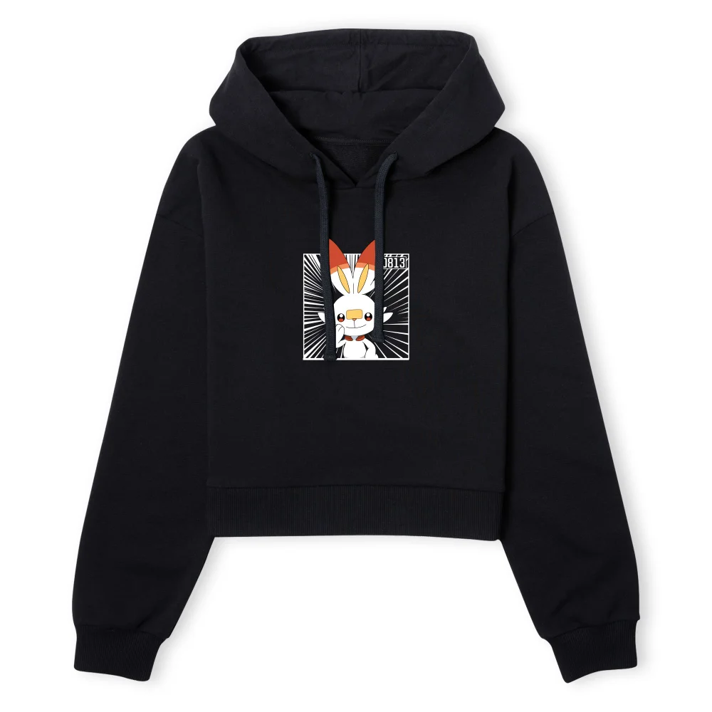 Pokemon Scorbunny Women's Cropped Hoodie - Black - XS Afbeelding 1