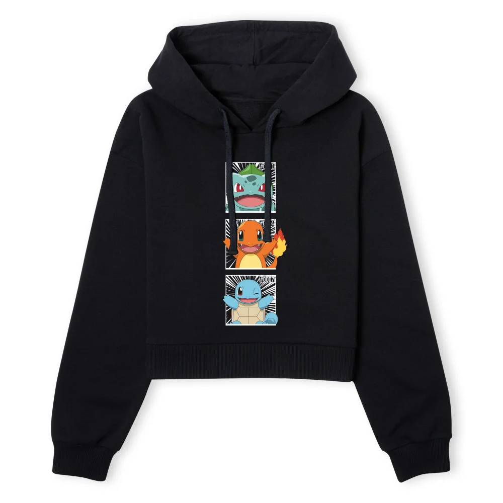 Pokemon Generation 1 Intro Women's Cropped Hoodie - Black - XS Afbeelding 1