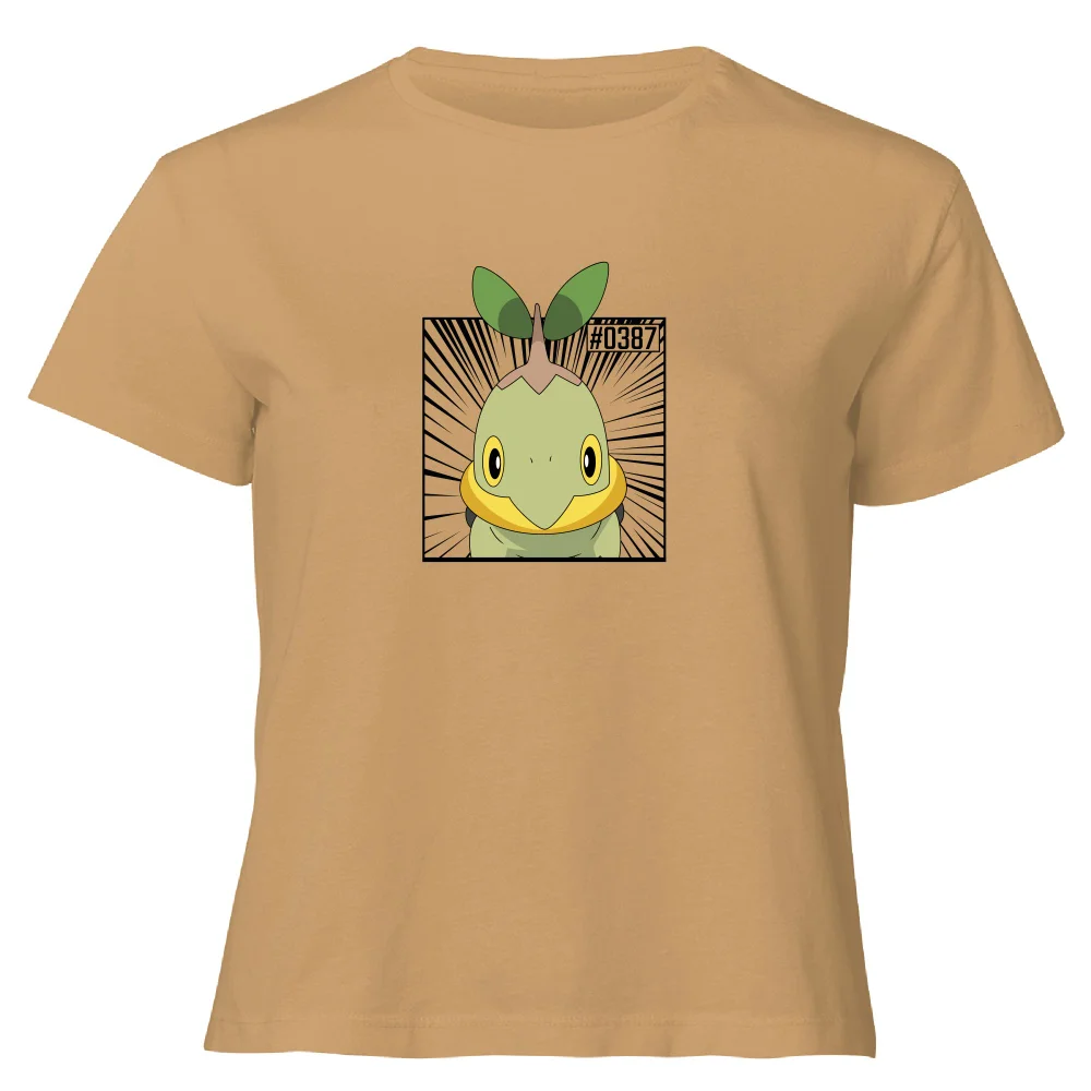 Pokemon Turtwig Women's Cropped T-Shirt - Tan - XL Afbeelding 1