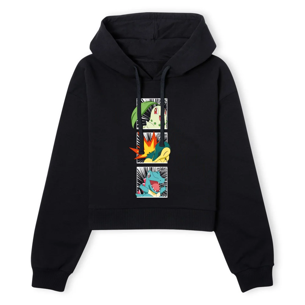 Pokemon Generation 2 Intro Women's Cropped Hoodie - Black - XS Afbeelding 1