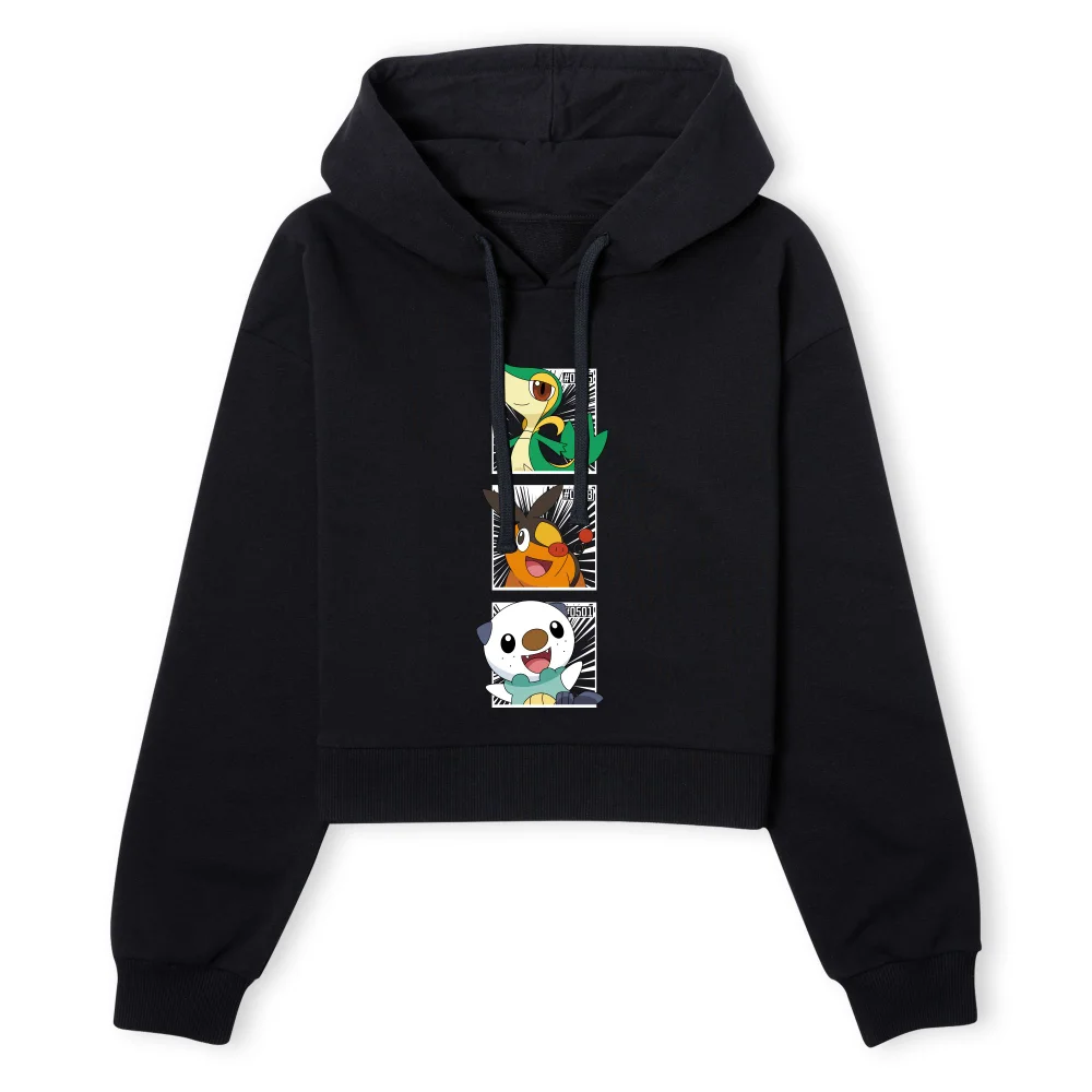 Pokemon Generation 5 Intro Women's Cropped Hoodie - Black - XS Afbeelding 1