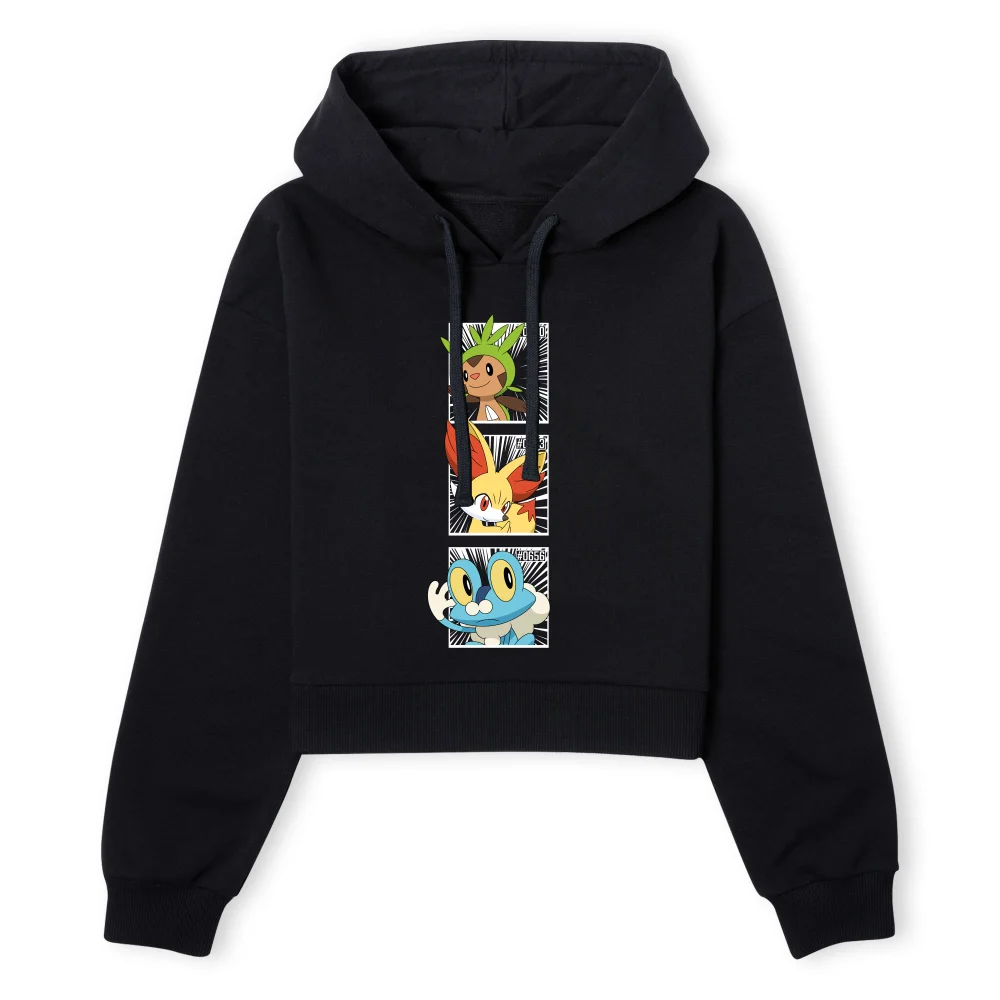 Pokemon Generation 6 Intro Women's Cropped Hoodie - Black - XS Afbeelding 1
