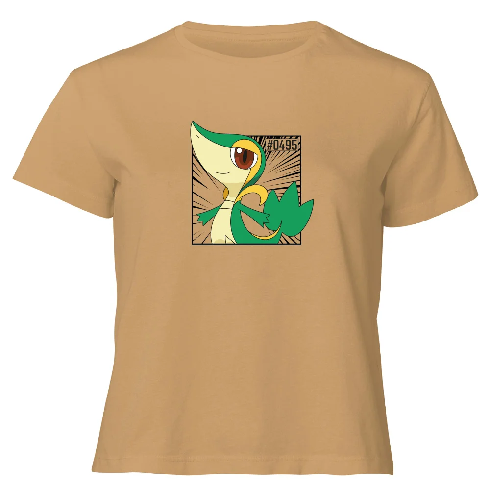 Pokemon Snivy Women's Cropped T-Shirt - Tan - XL Afbeelding 1