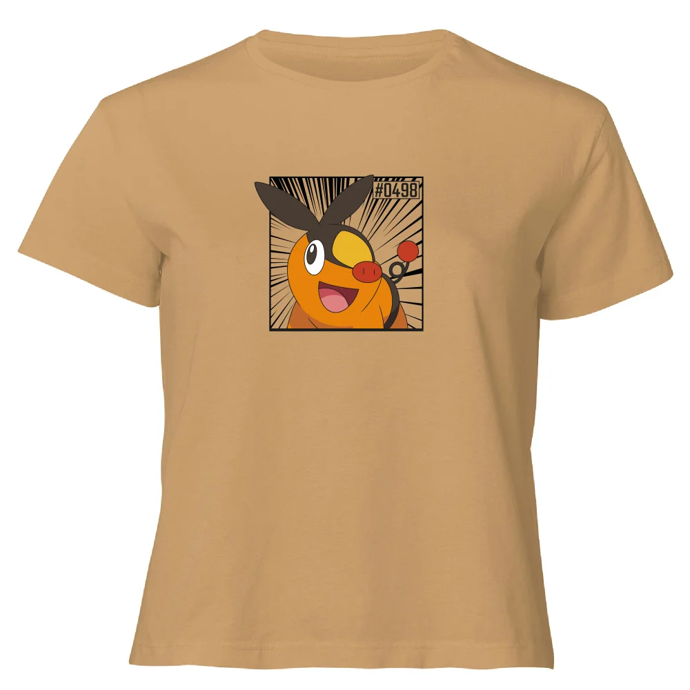 Pokemon Tepig Women's Cropped T-Shirt - Tan - XL Afbeelding 1