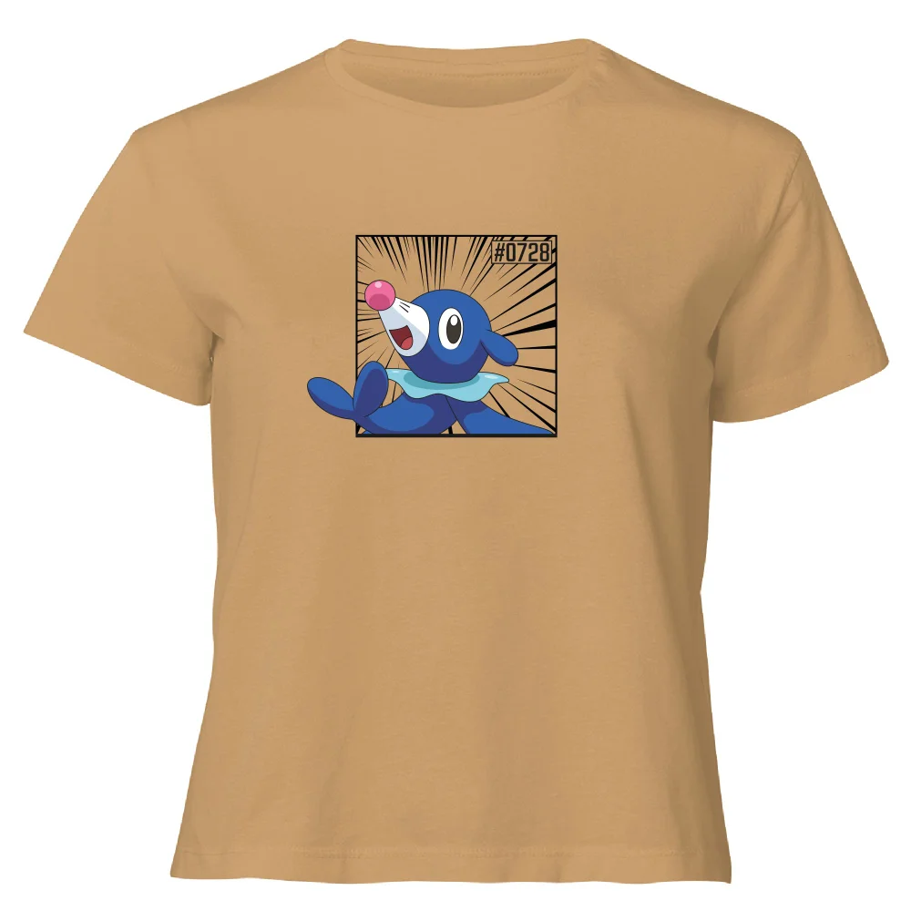 Pokemon Popplio Women's Cropped T-Shirt - Tan - XL Afbeelding 1