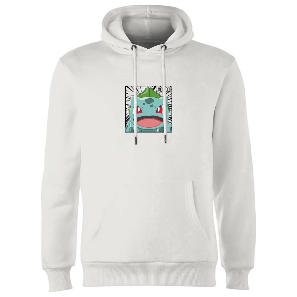 Pokémon Pokédex Bulbasaur #0001 Hoodie - White - S Afbeelding 1