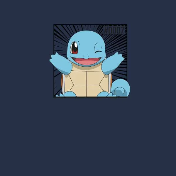 Pokémon Pokédex Squirtle #0007 Hoodie - Navy