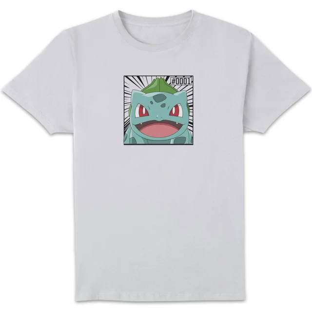 Pokémon Pokédex Bulbasaur #0001 Men's T-Shirt - White