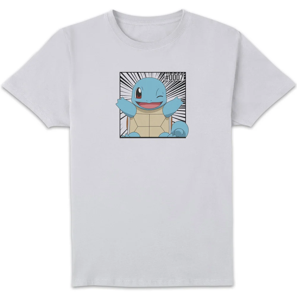 Pokémon Pokédex Squirtle #0007 Men's T-Shirt - White - S Afbeelding 1