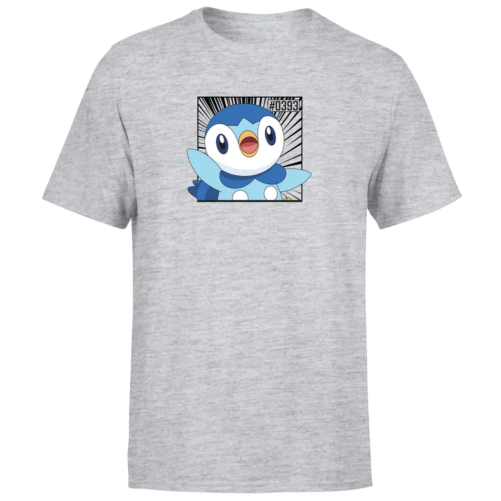 Pokemon Piplup Men's T-Shirt - Grey - S Afbeelding 1