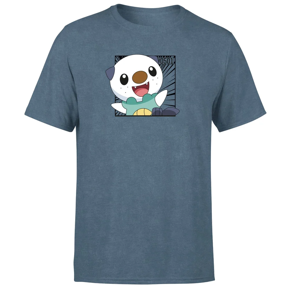 Pokemon Oshawott Men's T-Shirt - Navy Acid Wash - S Afbeelding 1