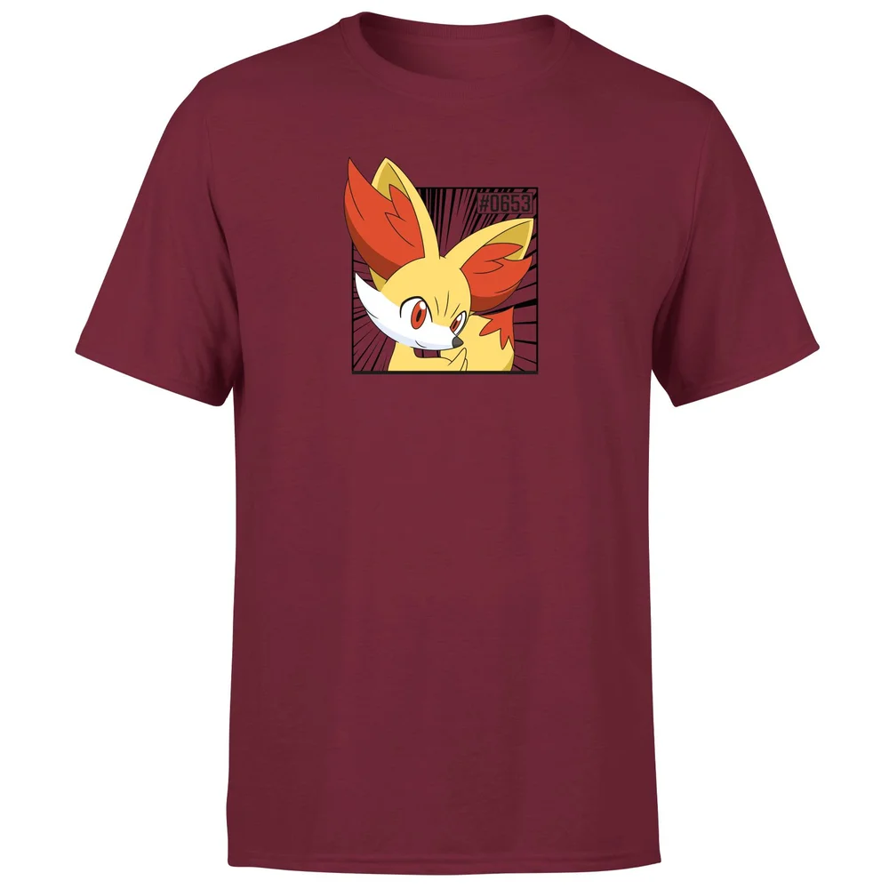 Pokemon Fennekin Men's T-Shirt - Burgundy - S Afbeelding 1