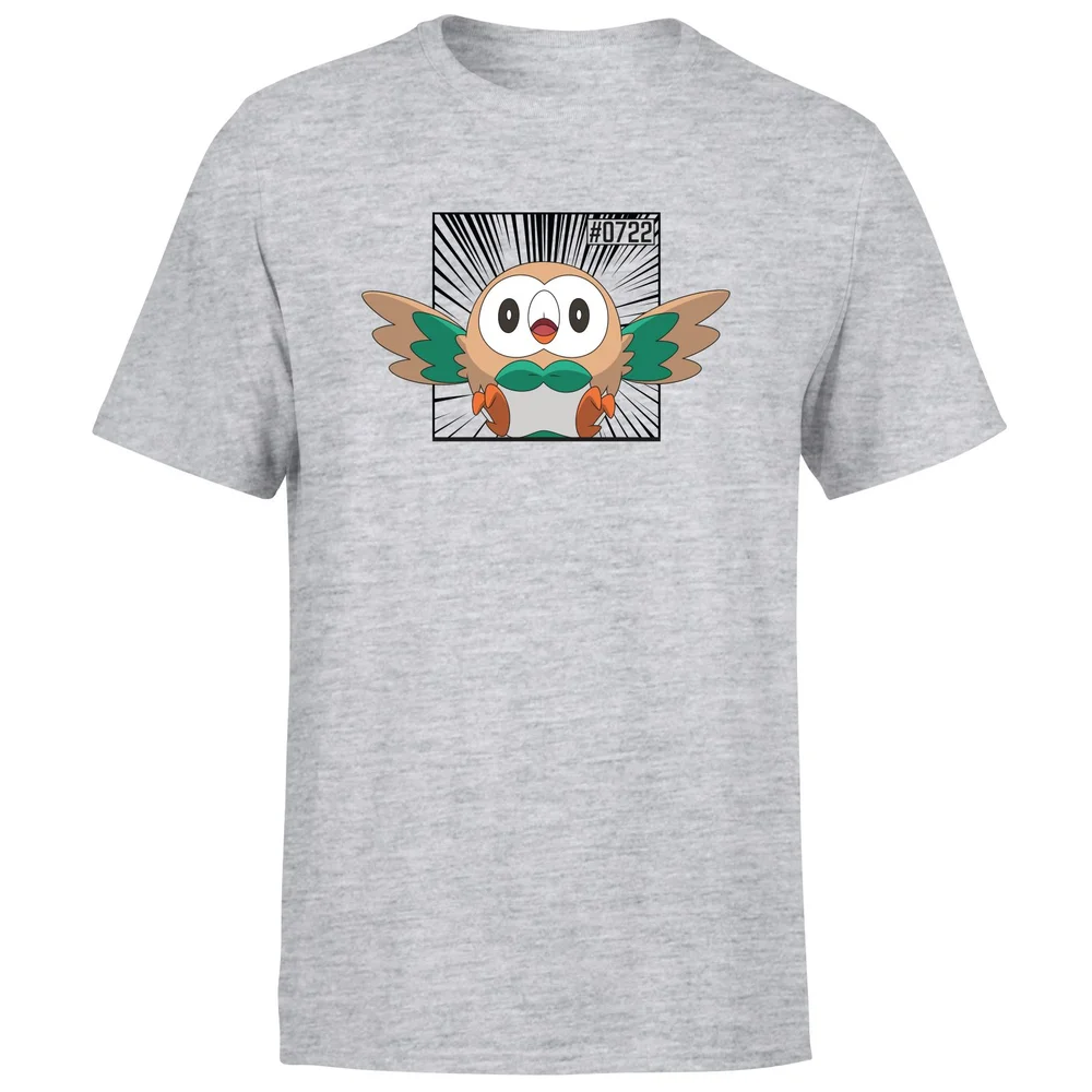 Pokemon Rowlet Men's T-Shirt - Grey - S Afbeelding 1
