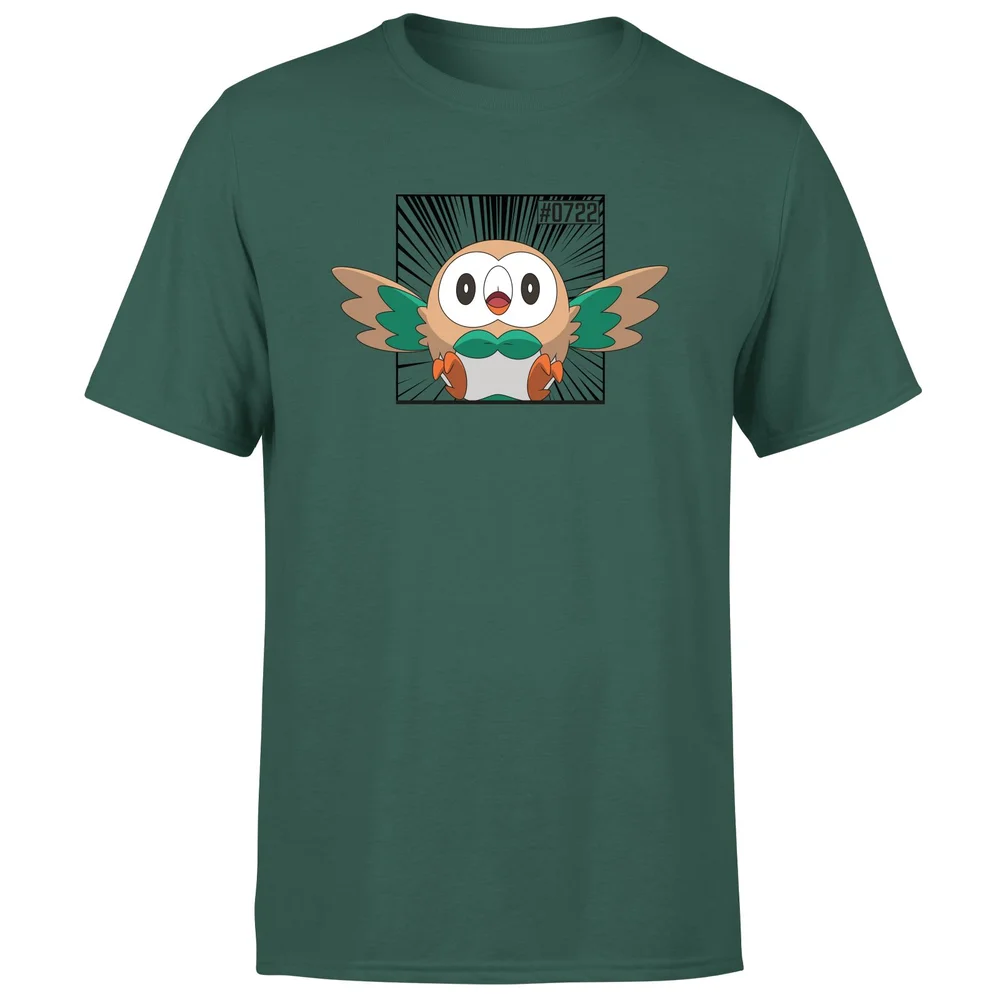 Pokemon Rowlet Men's T-Shirt - Green - S Afbeelding 1