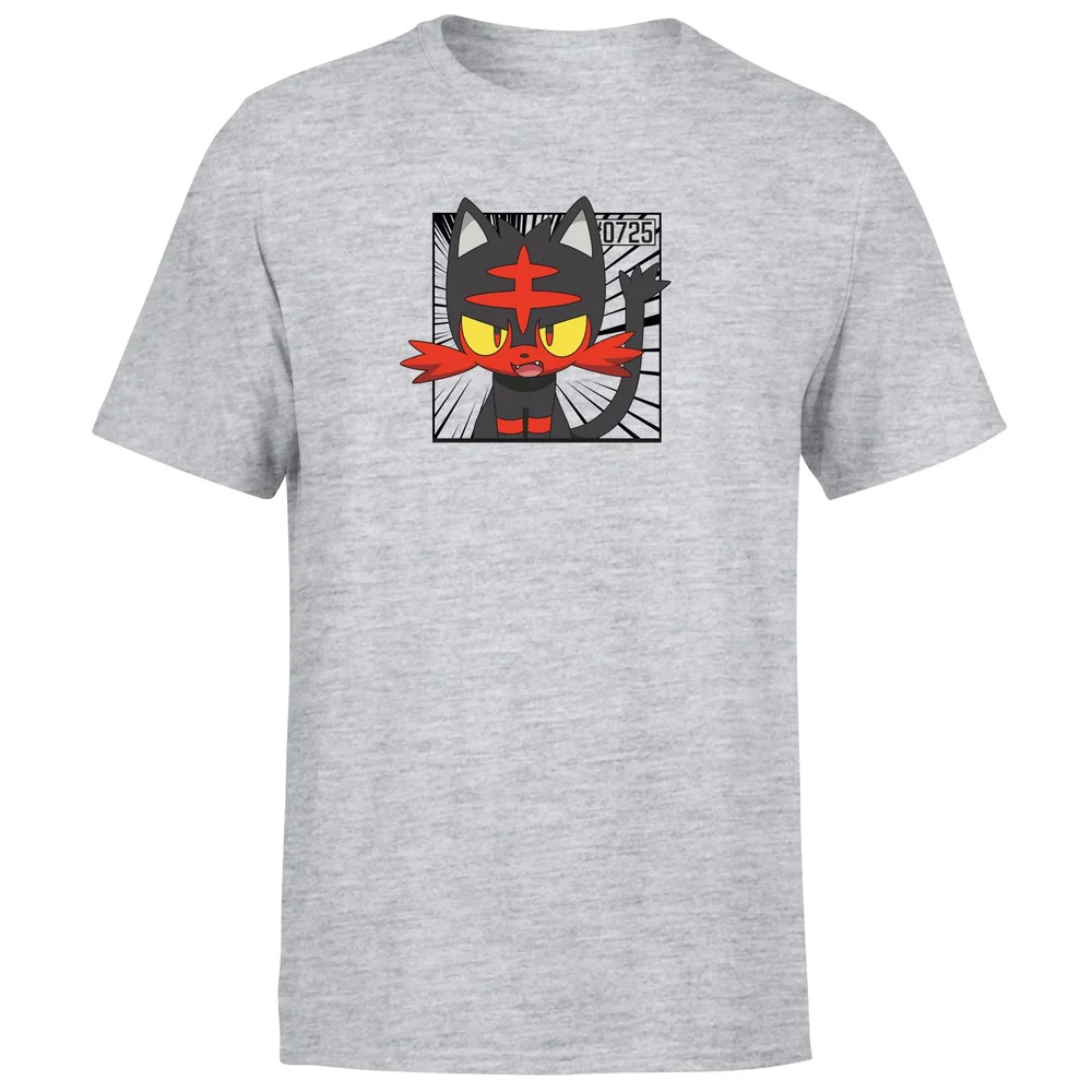 Pokemon Litten Men's T-Shirt - Grey - S Afbeelding 1