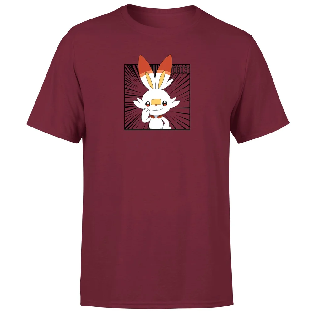 Pokemon Scorbunny Men's T-Shirt - Burgundy - S Afbeelding 1