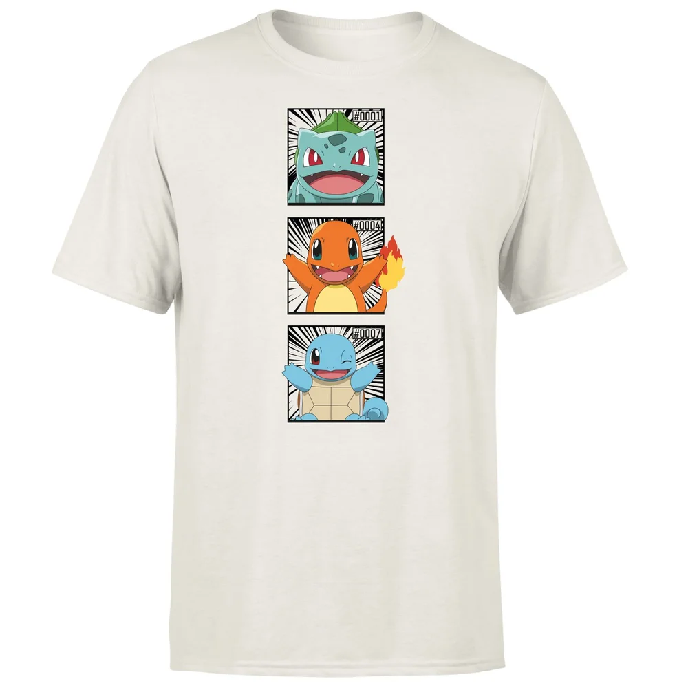 Pokemon Generation 1 Starters Men's T-Shirt - Cream - L Afbeelding 1