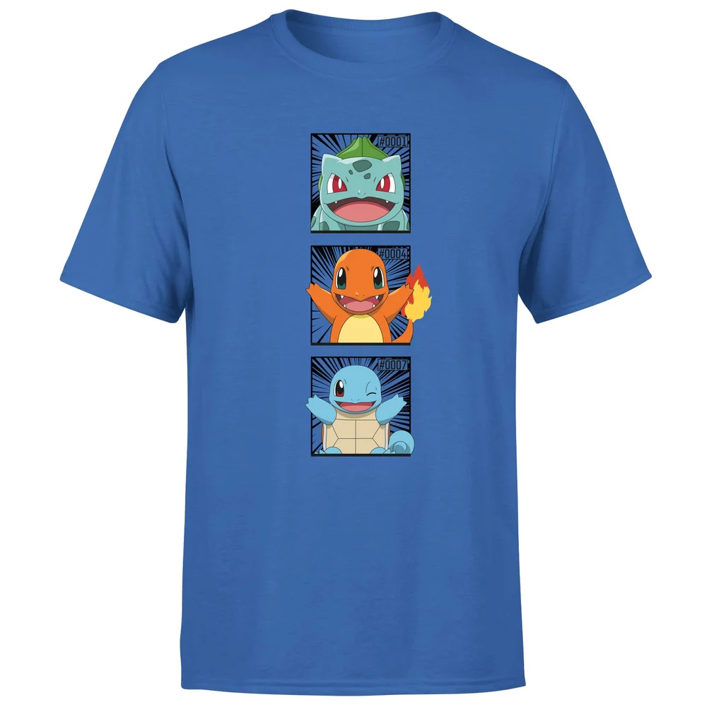 Pokemon Generation 1 Starters Men's T-Shirt - Blue - S Afbeelding 1