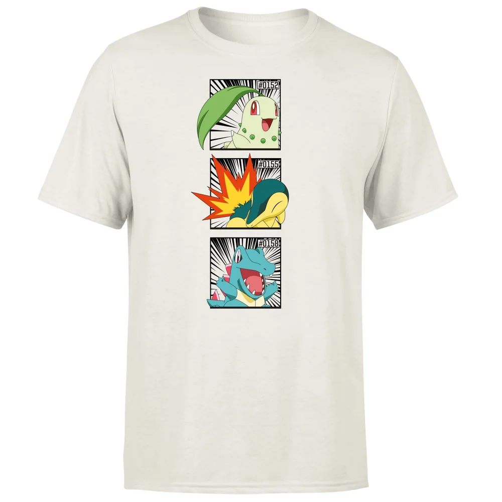 Pokemon Generation 2 Starters Men's T-Shirt - Cream - L Afbeelding 1