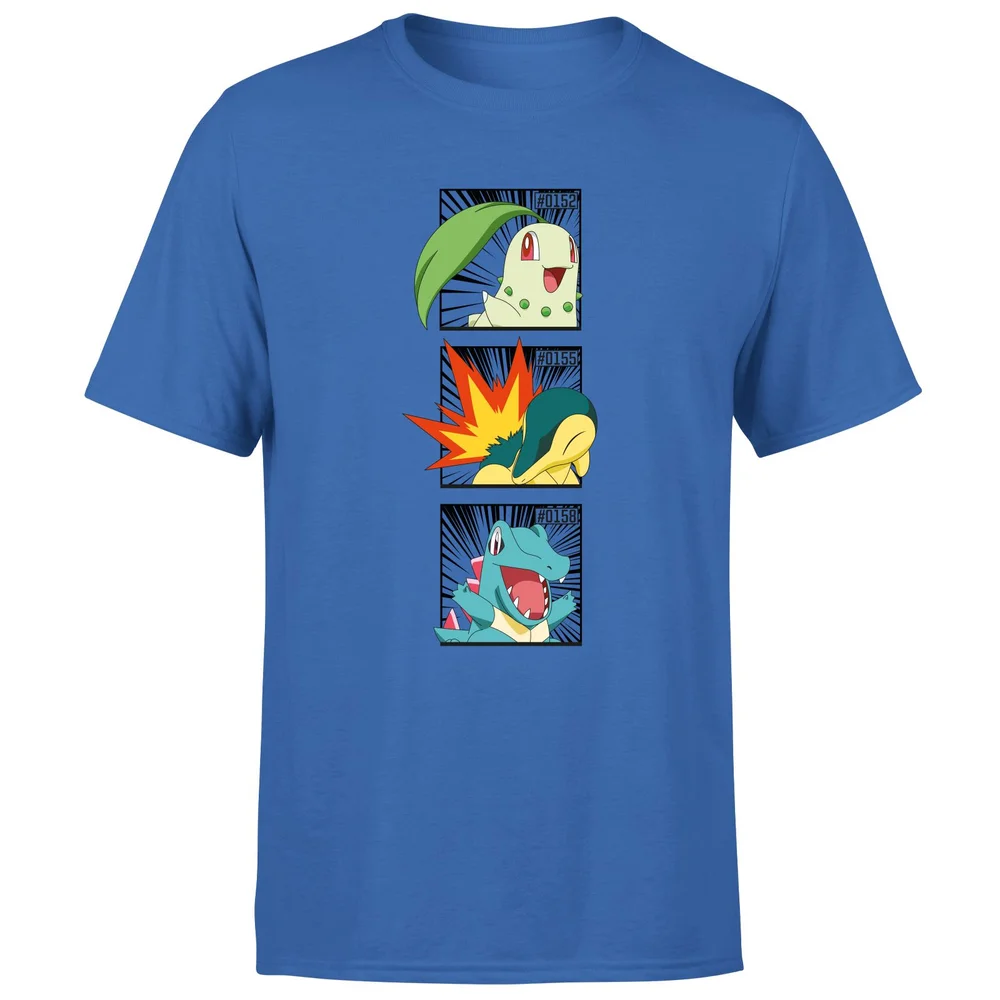 Pokemon Generation 2 Starters Men's T-Shirt - Blue - S Afbeelding 1