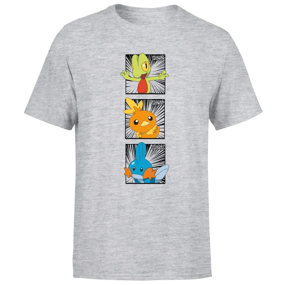 Pokemon Generation 3 Starters Men's T-Shirt - Grey - S Afbeelding 1