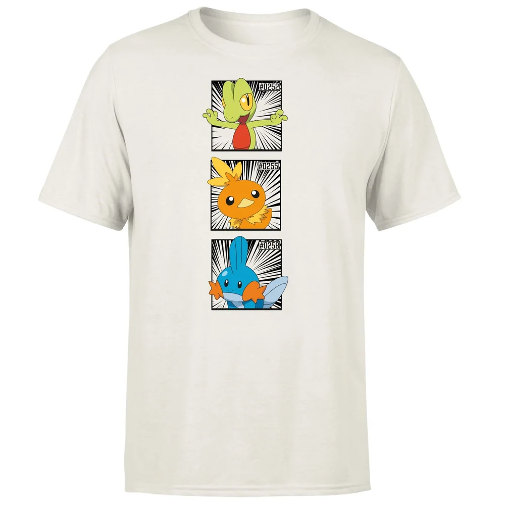 Pokemon Generation 3 Starters Men's T-Shirt - Cream - L Afbeelding 1