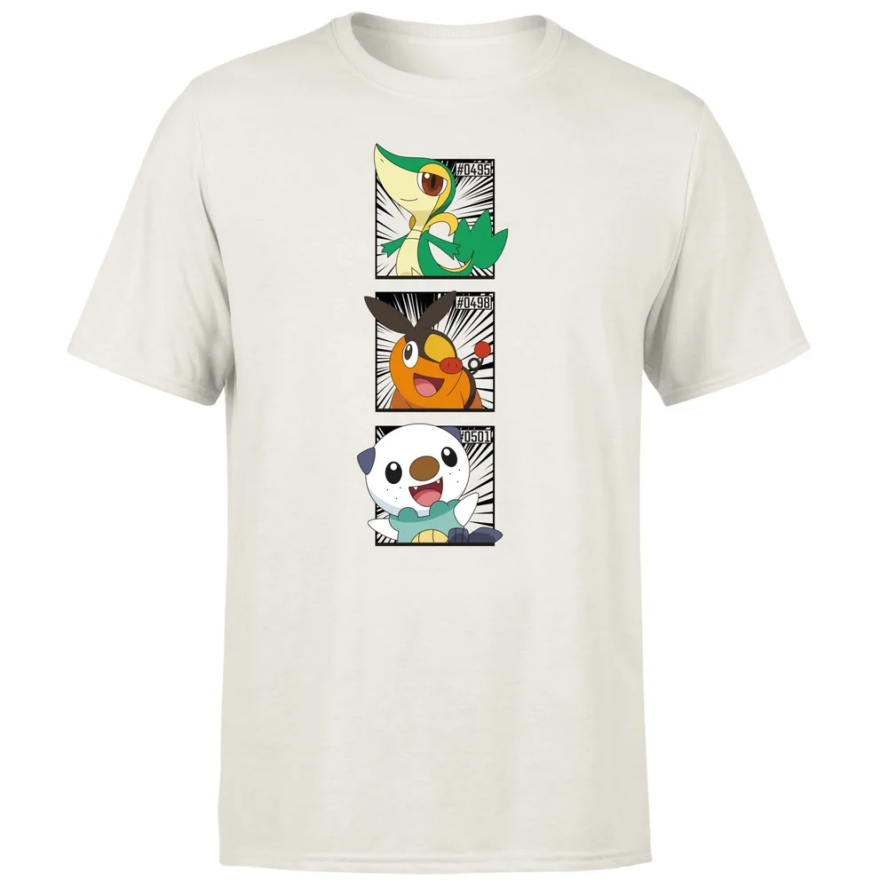 Pokemon Generation 5 Starters Men's T-Shirt - Cream - L Afbeelding 1
