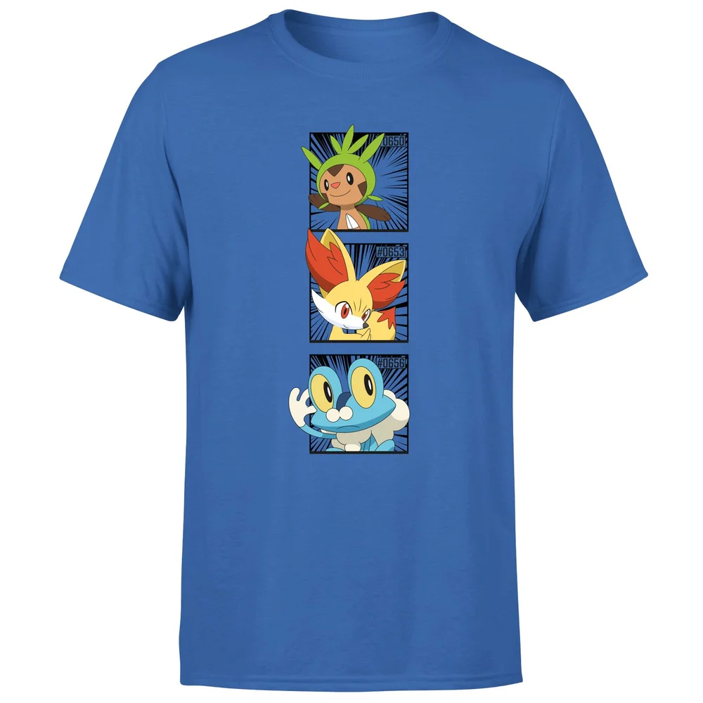 Pokemon Generation 6 Starters Men's T-Shirt - Blue - S Afbeelding 1