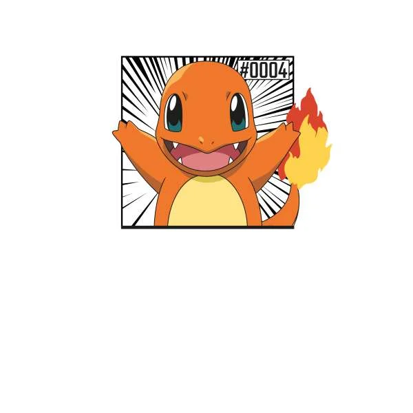 Pokémon Pokédex Charmander #0004 Hoodie - White