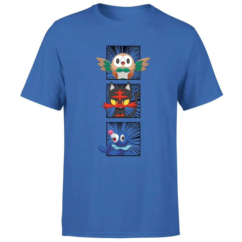 Pokemon Generation 7 Starters Men's T-Shirt - Blue - S Afbeelding 1