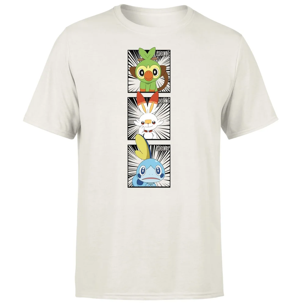 Pokemon Generation 8 Starters Men's T-Shirt - Cream - L Afbeelding 1