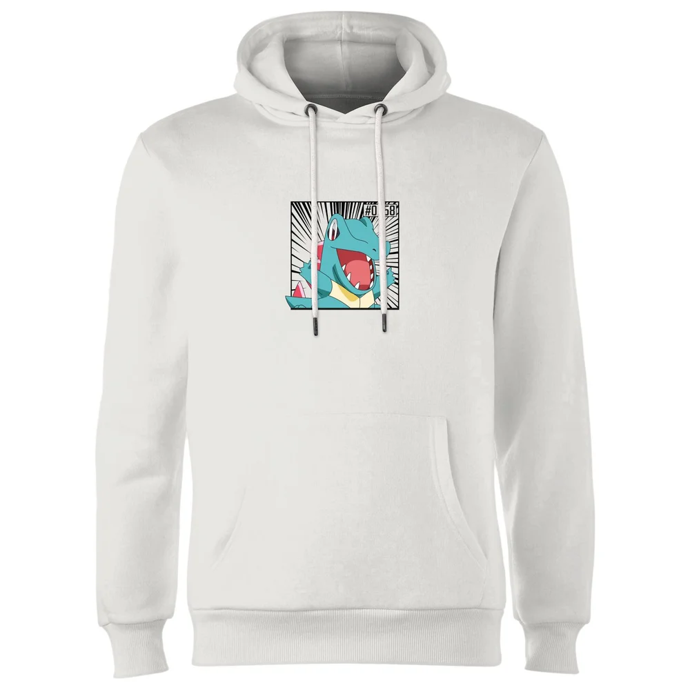 Pokemon Totodile Hoodie - White - S Afbeelding 1