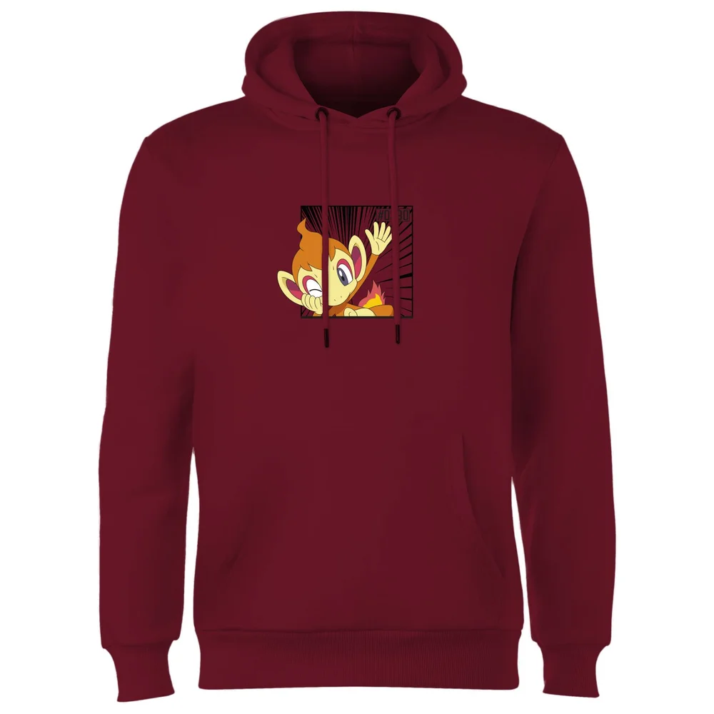 Pokemon Chimchar Hoodie - Burgundy - S Afbeelding 1