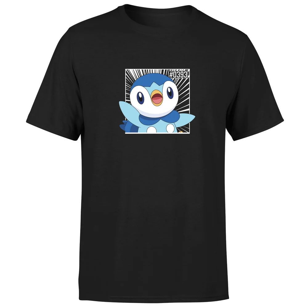 Pokemon Piplup Men's T-Shirt - Black - S Afbeelding 1