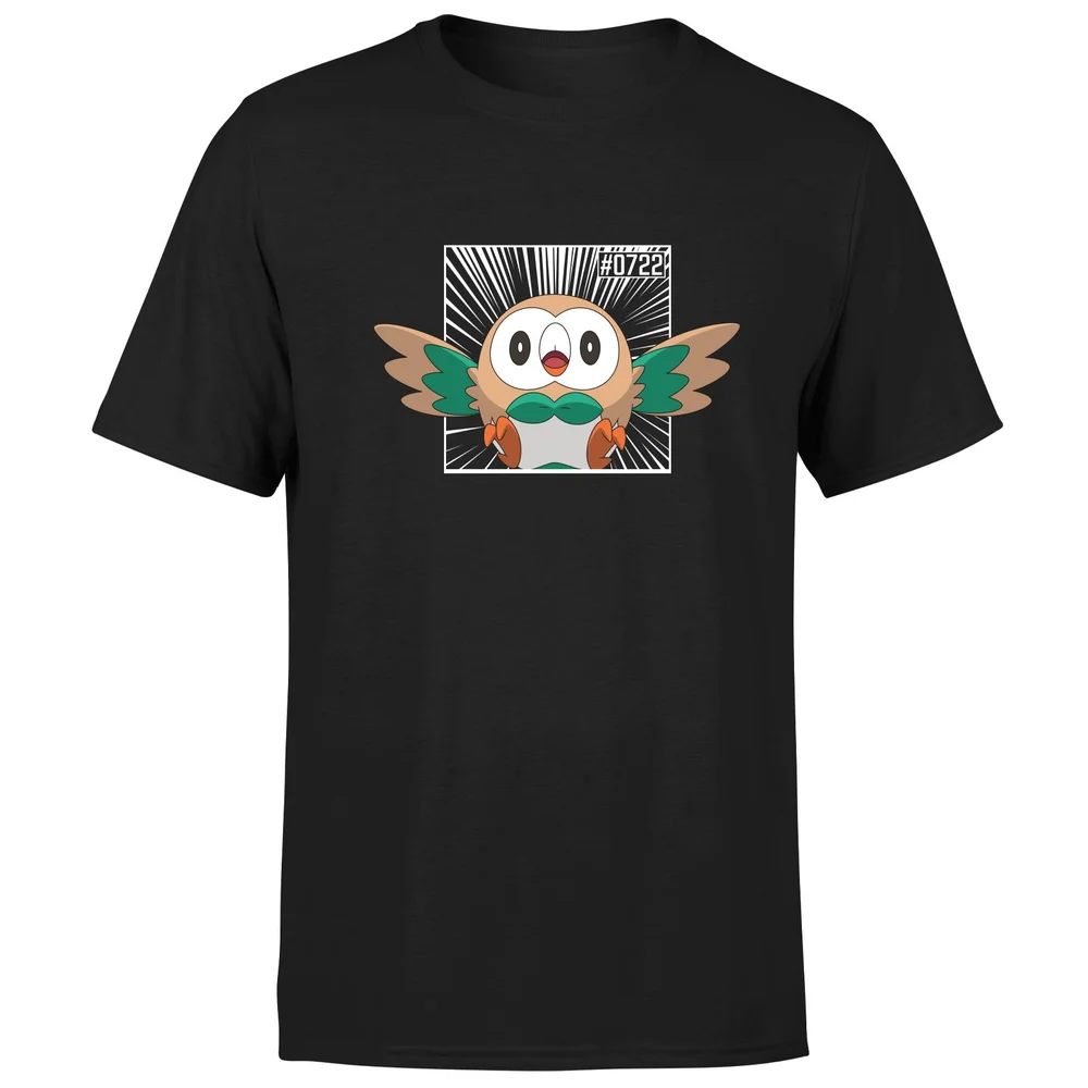 Pokemon Rowlet Men's T-Shirt - Black - S Afbeelding 1