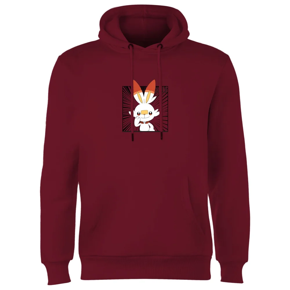 Pokemon Scorbunny Hoodie - Burgundy - S Afbeelding 1