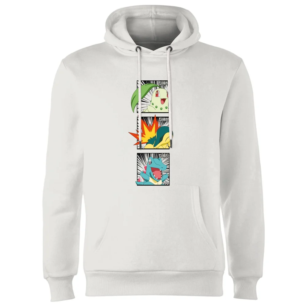 Pokemon Generation 2 Starters Hoodie - White - S Afbeelding 1