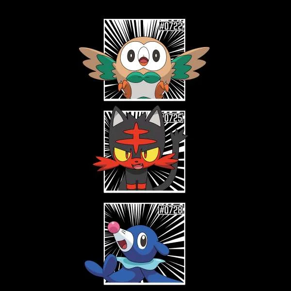 Pokemon Generation 7 Intro Men's T-Shirt - Black