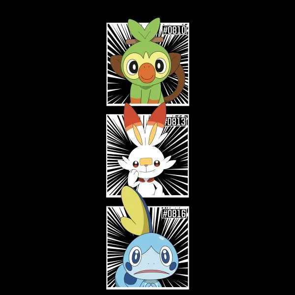 Pokemon Generation 8 Intro Men's T-Shirt - Black