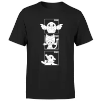 Pokemon Generation 7 Monochrome Starters Men's T-Shirt - Black - undefined undefined