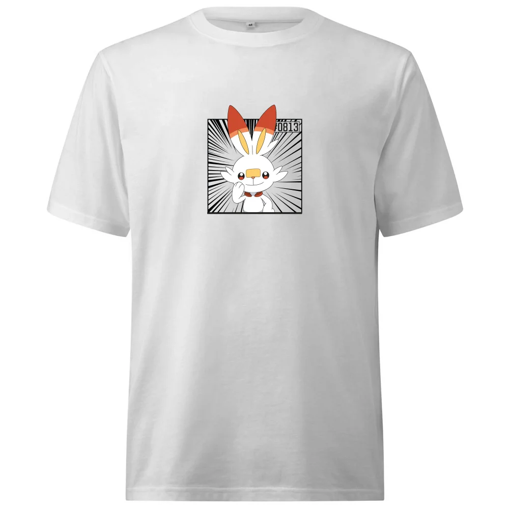 Pokemon Scorbunny Oversized Heavyweight T-Shirt - White - XS Afbeelding 1