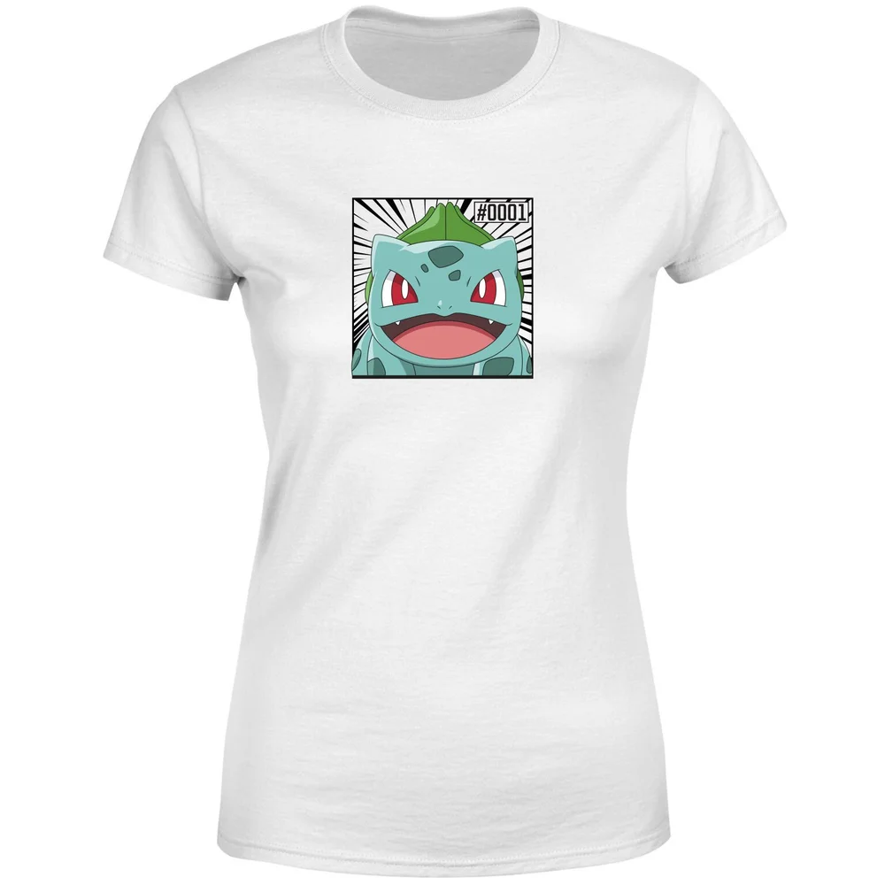 Pokémon Pokédex Bulbasaur #0001 Women's T-Shirt - White - XS Afbeelding 1
