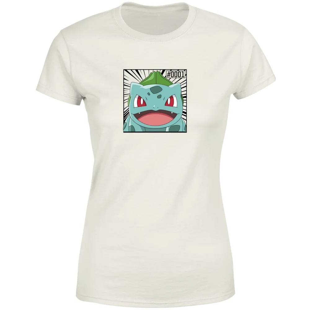 Pokémon Pokédex Bulbasaur #0001 Women's T-Shirt - Cream - XL Afbeelding 1