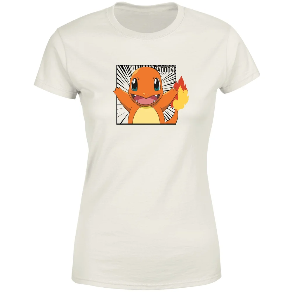 Pokémon Pokédex Charmander #0004 Women's T-Shirt - Cream - M Afbeelding 1