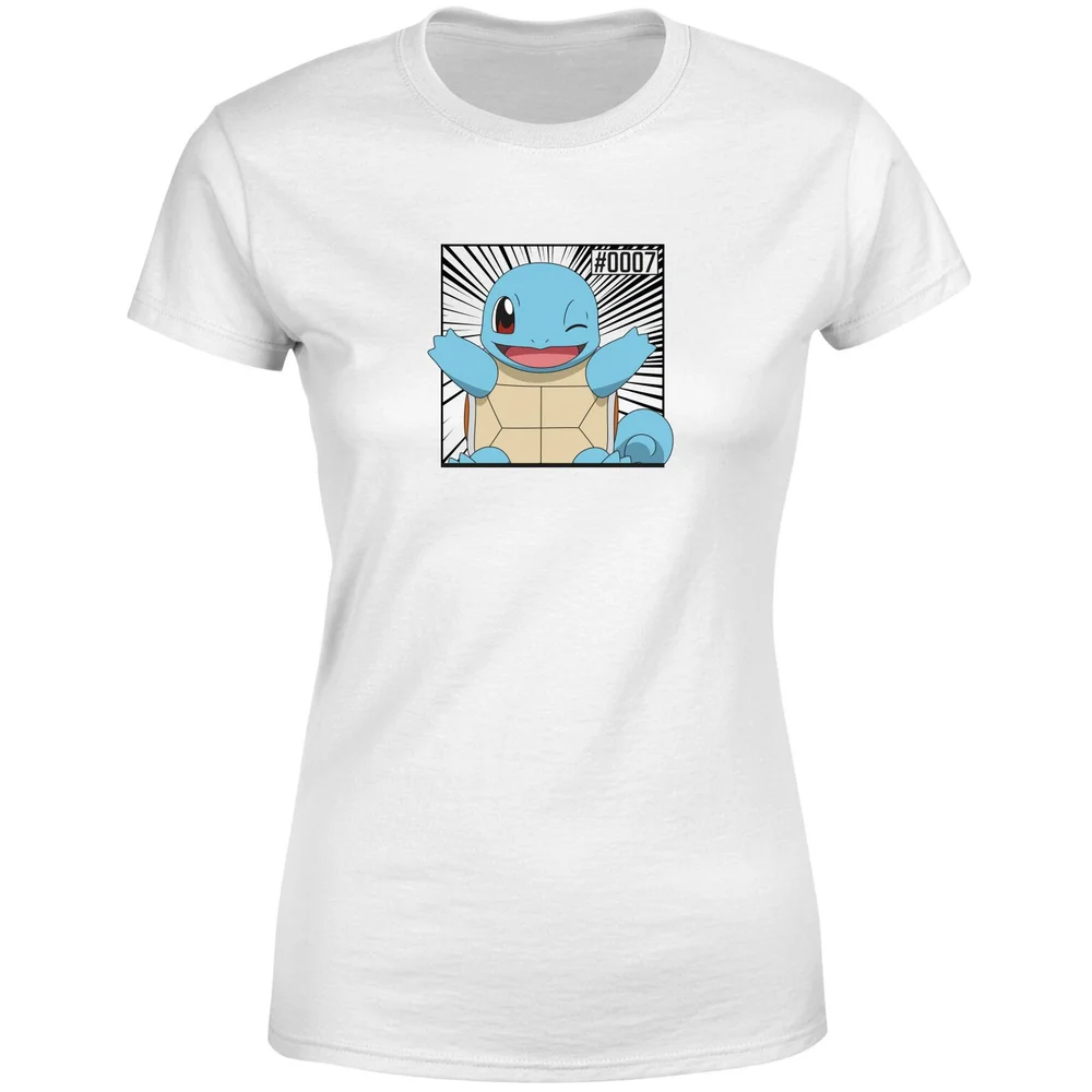 Pokémon Pokédex Squirtle #0007 Women's T-Shirt - White - XS Afbeelding 1