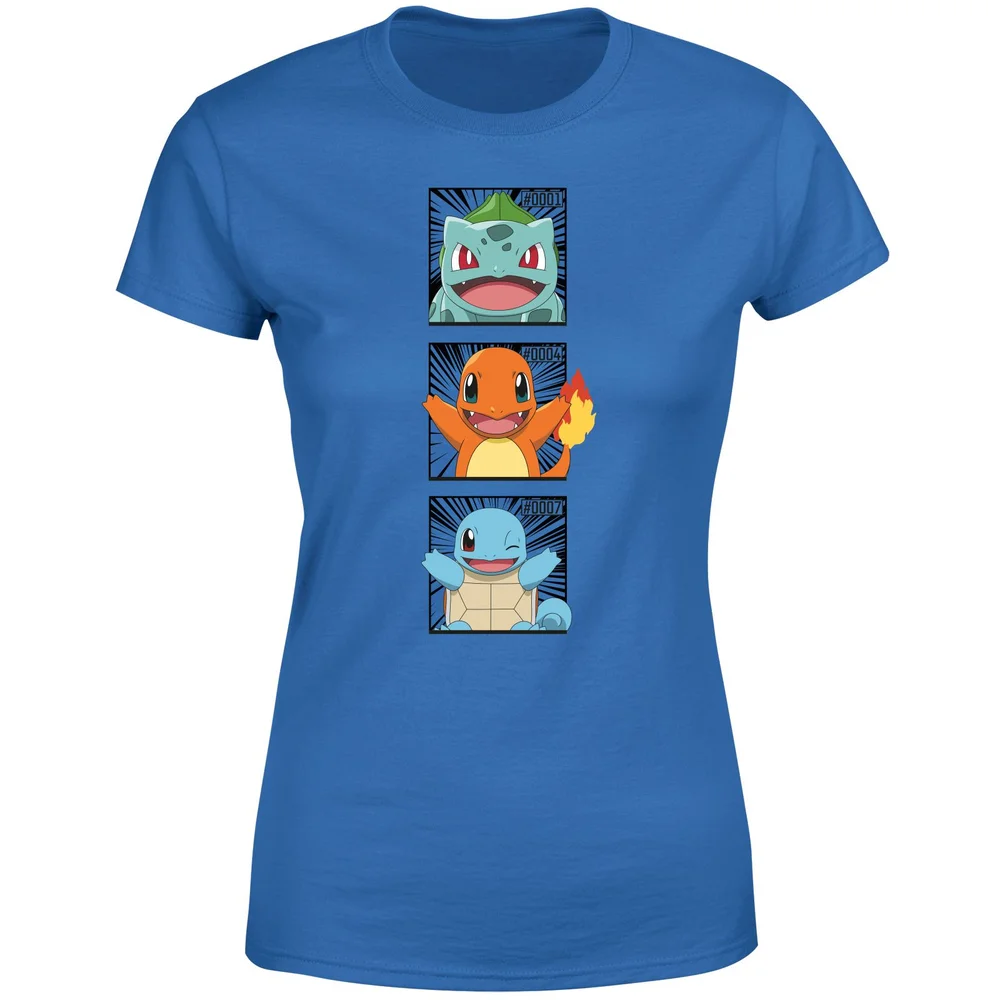 Pokemon Generation 1 Starters Women's T-Shirt - Blue - XS Afbeelding 1