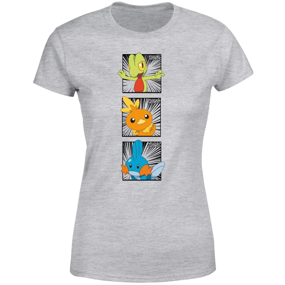 Pokemon Generation 3 Starters Women's T-Shirt - Grey - XS Afbeelding 1
