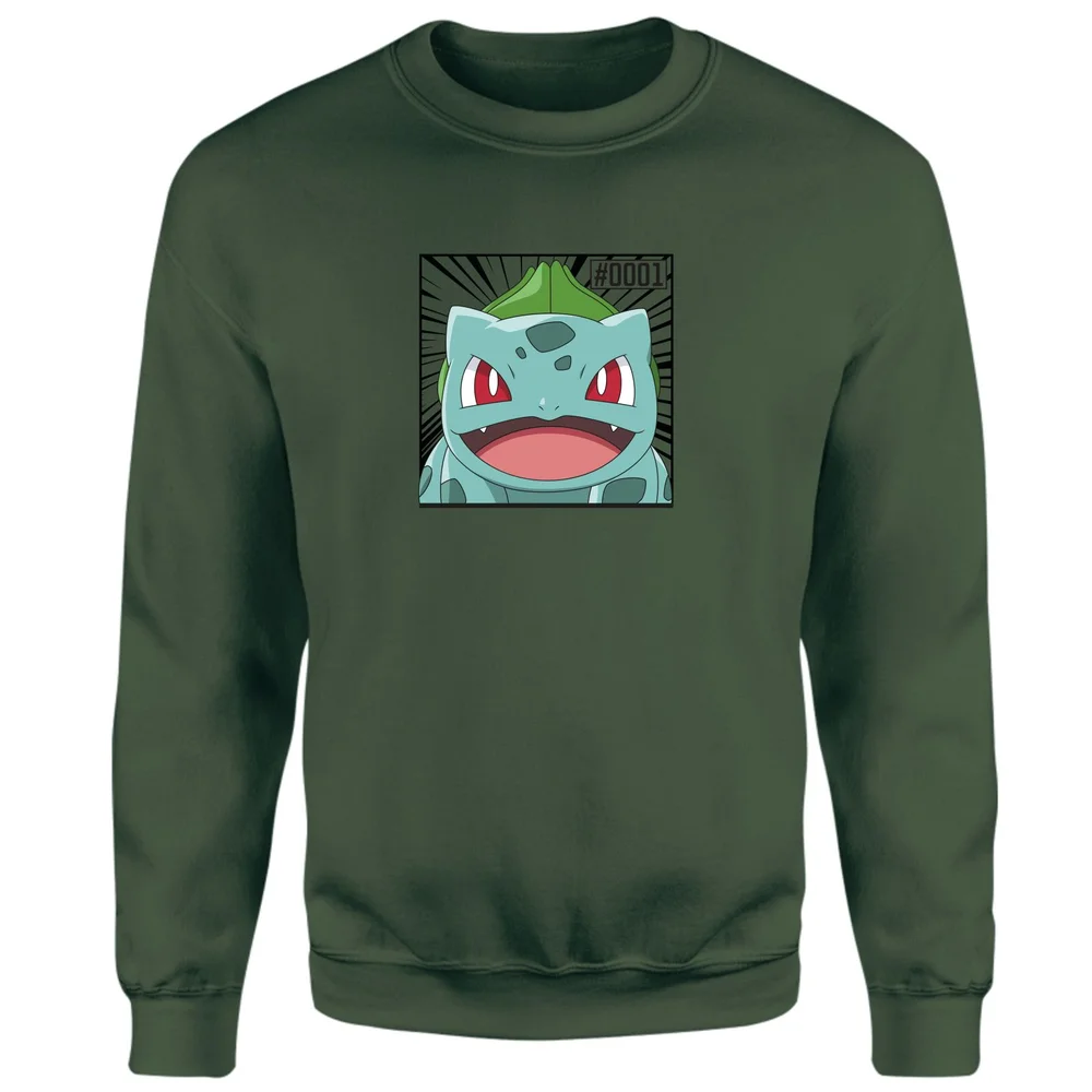 Pokémon Pokédex Bulbasaur #0001 Sweatshirt - Green - S Afbeelding 1