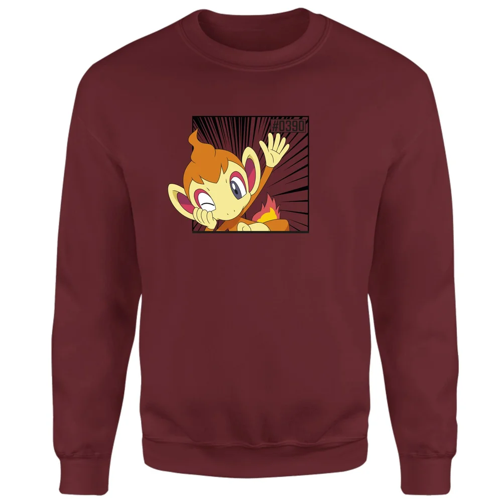 Pokemon Chimchar Sweatshirt - Burgundy - S Afbeelding 1